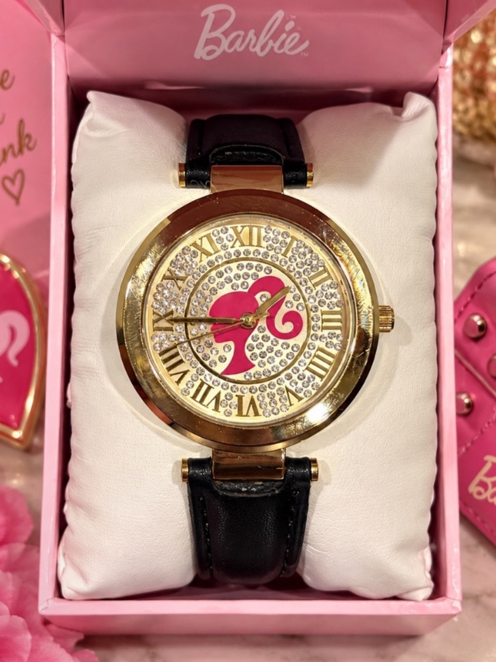 Barbie Watch with Black leather Strap